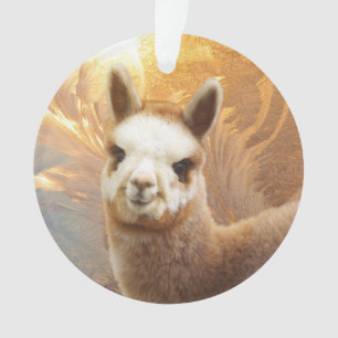 Alpaca-kerstsieraden glimlachen ornament