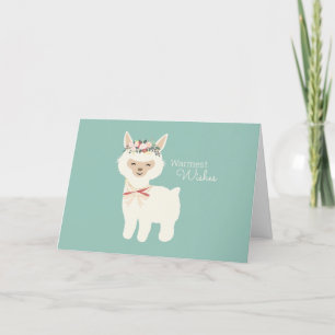 Alpaca Kerstvakantie Grappige Groet Feestdagen Kaart