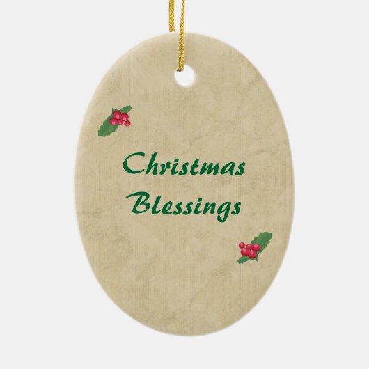 Alpaca kerstversiering keramisch ornament (Achterkant)