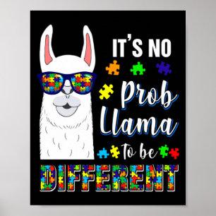 Alpaca Lama Dier Autisme Bewustzijn T-shirt Poster