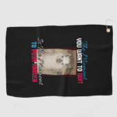 Alpaca lama - Duw harder aanmoediging Golfhanddoek (Horizontaal)