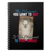 Alpaca lama - Duw harder aanmoediging Notitieboek (Voorkant)