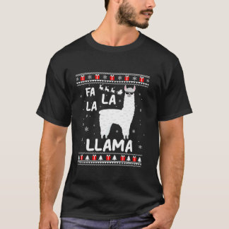 Alpaca Lama Kerstmis Horrortrui Fa La La Lama Kers T-shirt