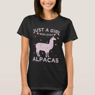 Alpaca Lama Liefhebber Gewoon Een Meisje Dat Van T-shirt