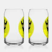Alpaca lama tweeling blikvorm glas (Links)
