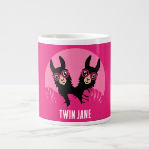 Alpaca lama tweeling extra grote beker