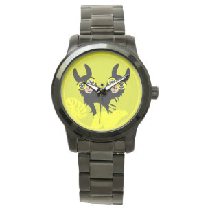 Alpaca lama tweeling horloge