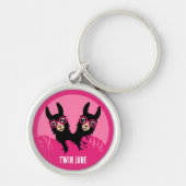 Alpaca lama tweeling sleutelhanger (Voorkant)