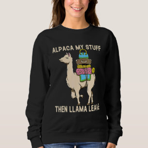 Alpaca Lama Woorden Camping Wandelen Vrouwen Trui