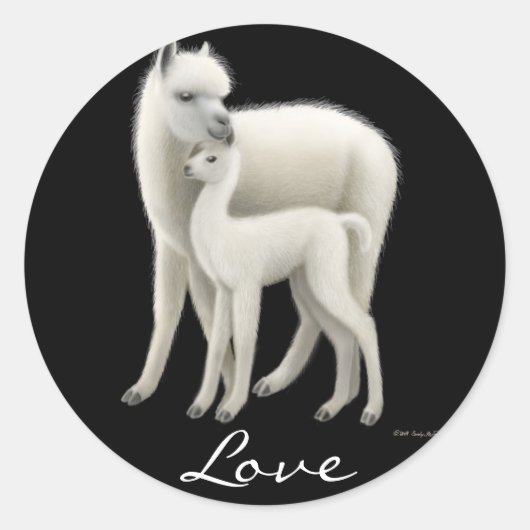 Alpaca Liefde Sticker (Voorkant)