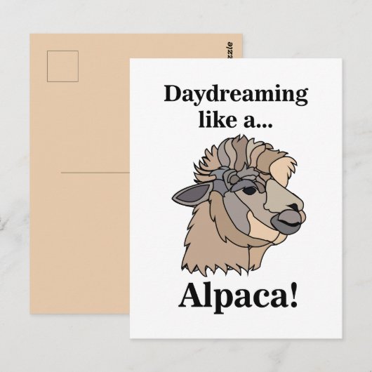 Alpaca Llama Funny Animal Briefkaart (Voorkant / Achterkant)