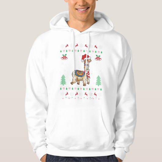 Alpaca Llama Lover Xmas Gift Ugly Alpac Hoodie (Voorkant)