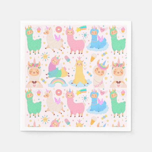 Alpaca/Llama Napkins Servet (Voorkant)