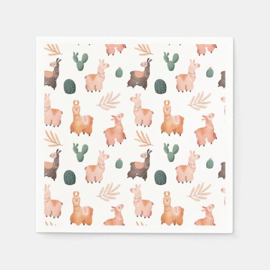 Alpaca/Llama Napkins Servet (Voorkant)