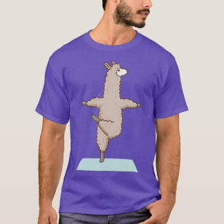 Alpaca Llama Yoga Sport Funny Gymnastics Gymnastie T-shirt