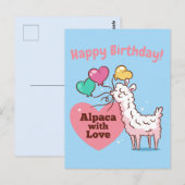 Alpaca Love Briefkaart (Voorkant / Achterkant)