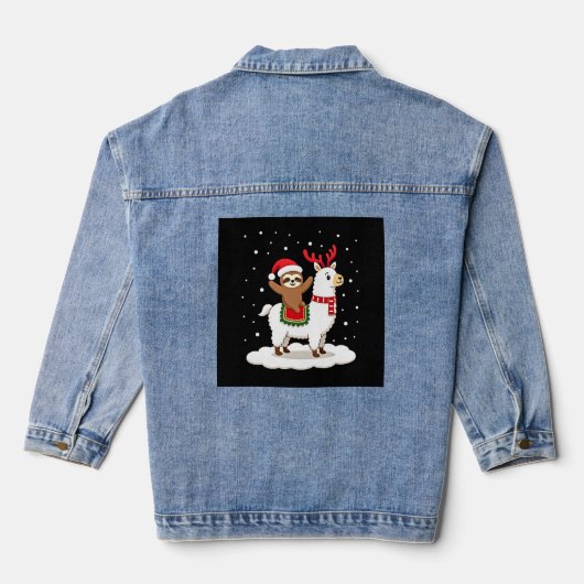 Alpaca Luiaard Kerstdag Denim Jacket (Achterkant)