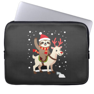 Alpaca Luiaard Kerstmis (1) Laptop Sleeve