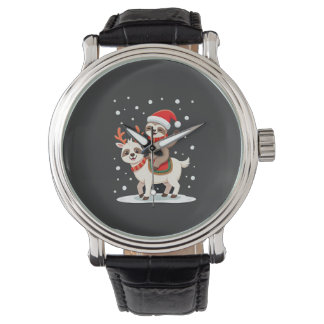 Alpaca Luiaard Kerstmis (4) Horloge