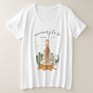 Alpaca Mammoet Papa Baby Shower Grote Maat T-shirt