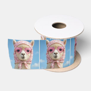 Alpaca met hoofddoek en zonnebril lint