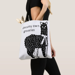 "Alpaca mijn eigen boodschappen" Canvas tas