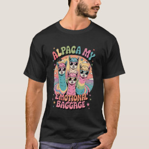 Alpaca Mijn Emotionele Bagage Grappige Alpaca Llam T-shirt
