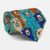 Alpaca Mosaic Floral Stropdas (Opgerold)