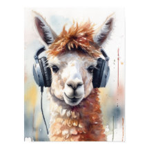 Alpaca Music Factory Hoofdtelefoon Poster