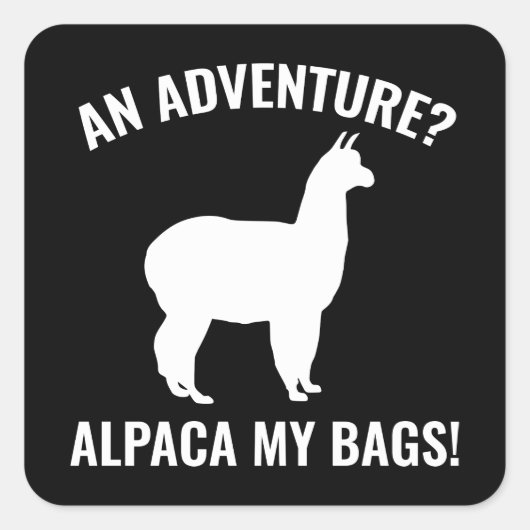 Alpaca My Bags Vierkante Sticker (Voorkant)
