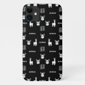 Alpaca noir et blanc iPhone 11 Coques par Wighar (Dos)