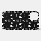 Alpaca noir et blanc iPhone 12 Coques par Wighar (Verso (horizontal))