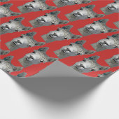 Alpaca op rood papier (Hoek)