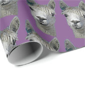Alpaca Paper on Mauve Cadeaupapier (Rol Hoek)