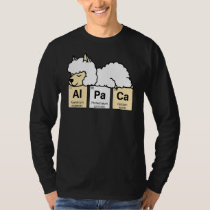 Alpaca Periodieke Lijst van Elementen Lama Pako Hu T-shirt