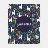 Alpaca Personalized Blanket Fleece Deken (Voorkant)