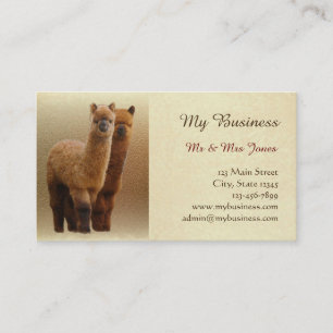 Alpaca Pet Care-Visitekaartjes met twee zijden Visitekaartje
