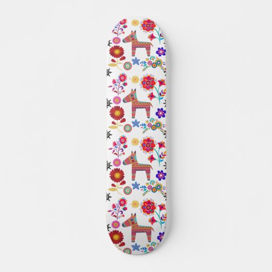 Alpaca Pinata et Fleurs Design Skateboard (Devant)
