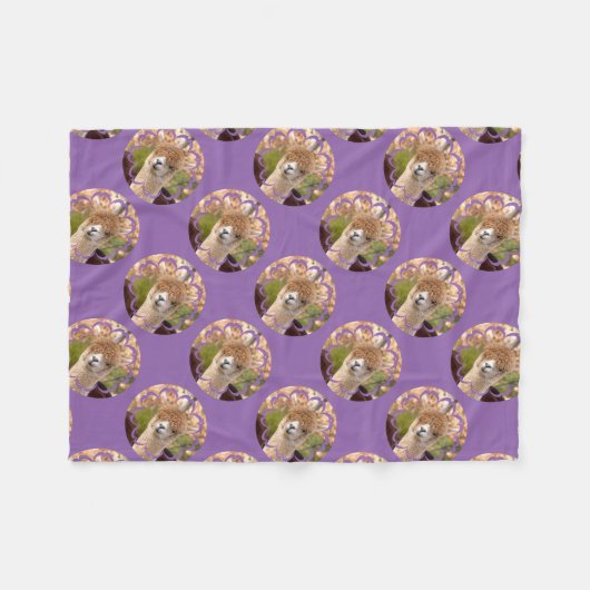 Alpaca Polyester Fleece Blanket (Voorkant (Horizontaal))
