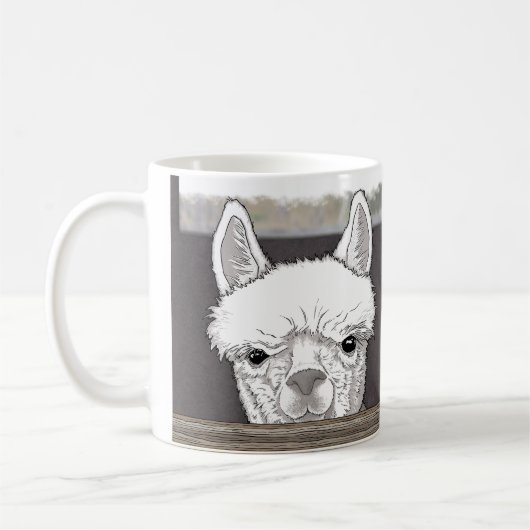 Alpaca Portrait Koffiemok (Links)