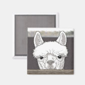 Alpaca Portrait Magneet (Voorkant / Achterkant)