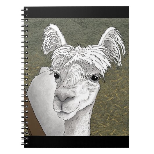 Alpaca Portret 2 Notitieboek (Voorkant)