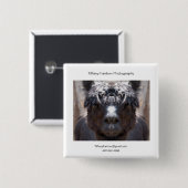 Alpaca Promo Piece Vierkante Button 5,1 Cm (Voorkant /achterkant)