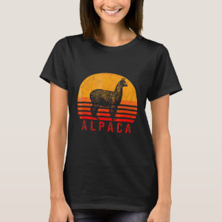 Alpaca Retro Alpaka Llama Lama Wol Peru T-shirt
