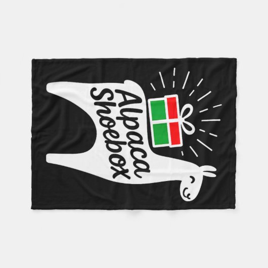 Alpaca Scute Ss Cute Ssbox Christmas Child Giving Fleece Deken (Voorkant (Horizontaal))