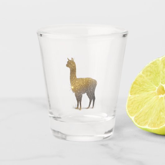 Alpaca shot glass glas (Voorkant)