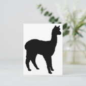 Alpaca Silhouette Briefkaart (Staand voorkant)
