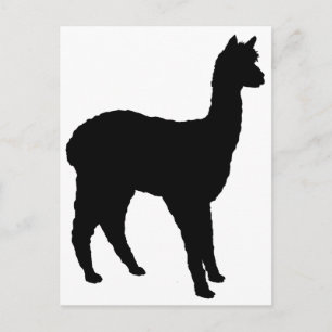 Alpaca Silhouette Briefkaart