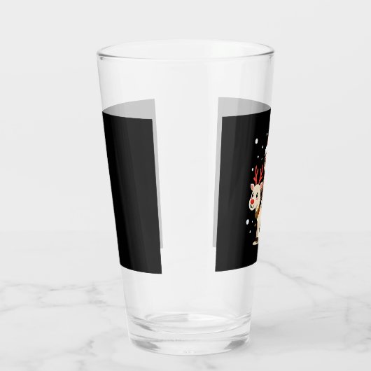 Alpaca Sloth Christmas (3) Glas (Rechts)