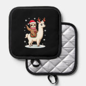 Alpaca Sloth Christmas (3) Pannenlap (Voorkant / Achterkant)